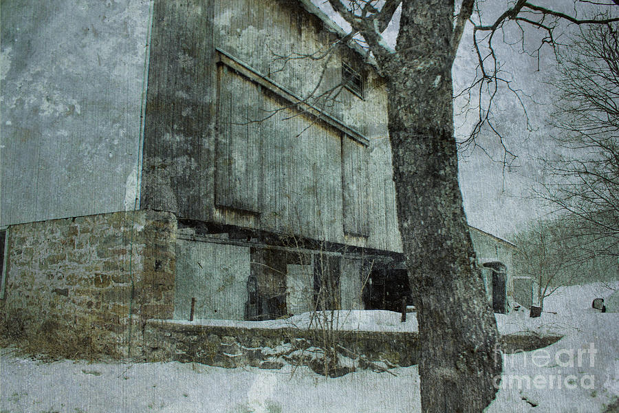 Snow Barn Photograph by Sandy Moulder