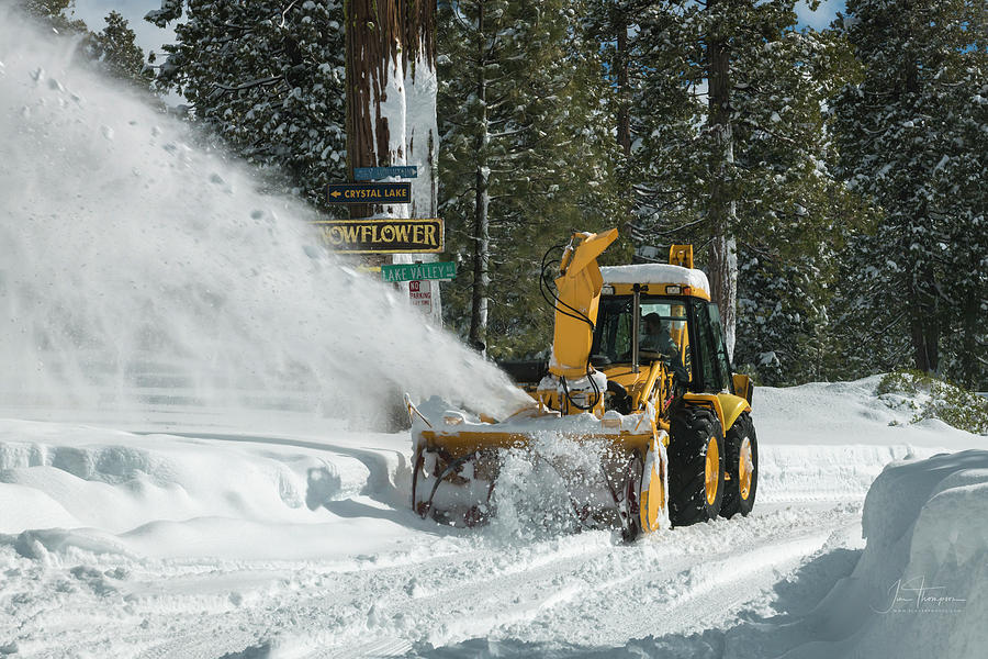 Snow Blowing Photograph by Jim Thompson