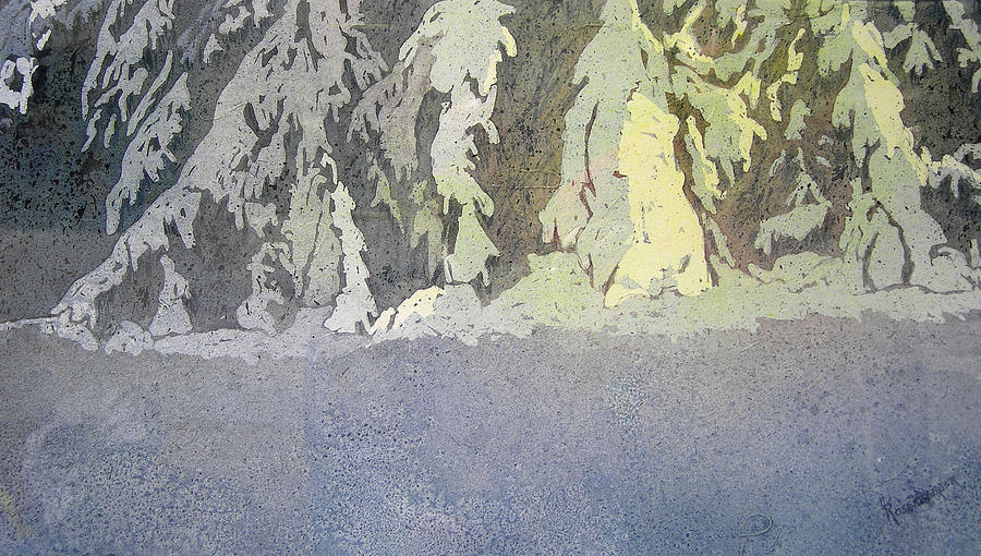 Winter Painting - Snow Blues by Carolyn Rosenberger