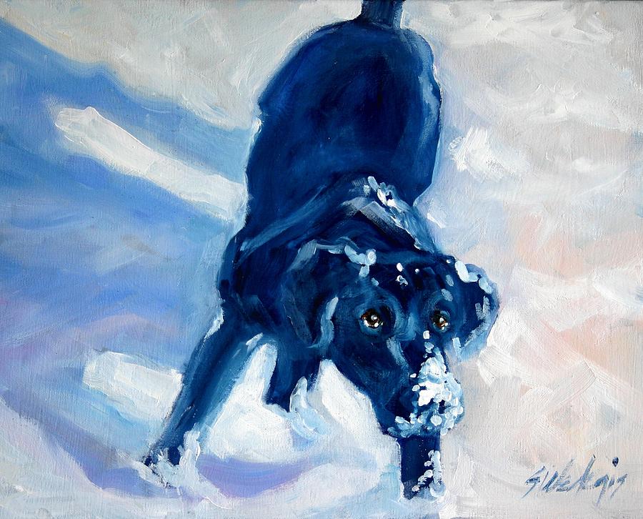 Snow Boy Painting by Sheila Wedegis - Fine Art America