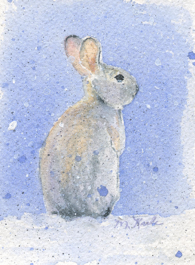 Snow Bunny 2 Painting by Marsha Karle