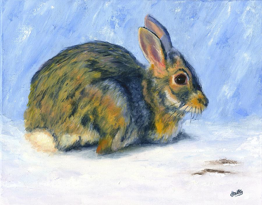 Snow Bunny Painting by Deborah Butts