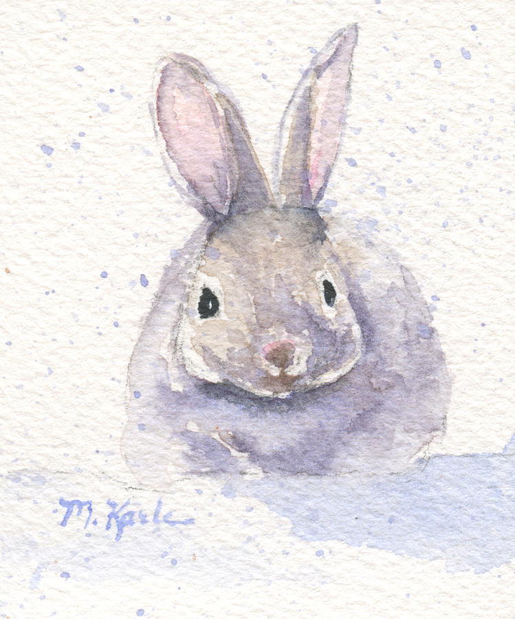 Snow Bunny Painting by Marsha Karle