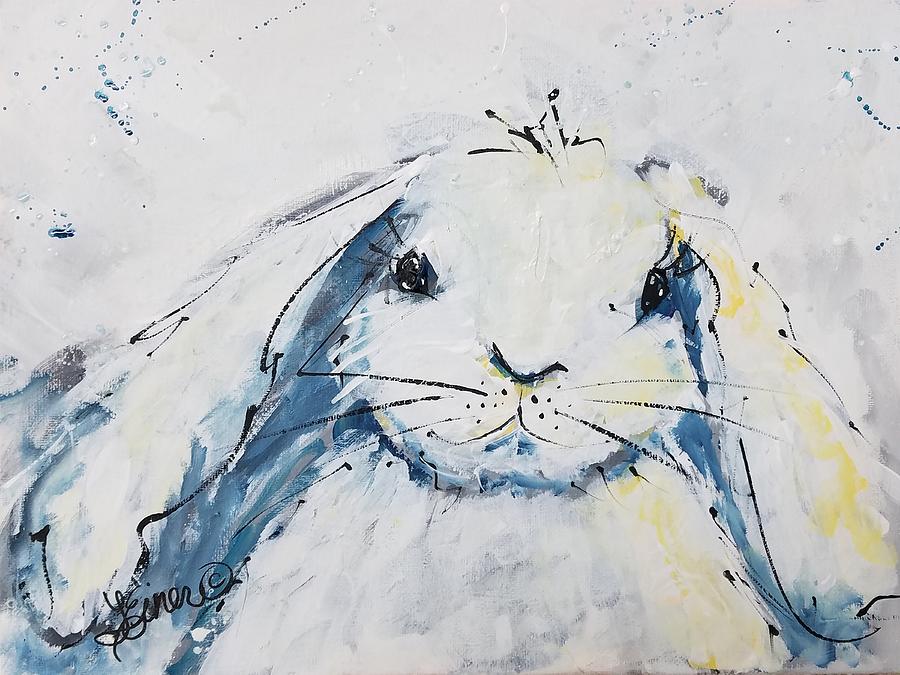 Snow  Bunny Painting by Terri Einer