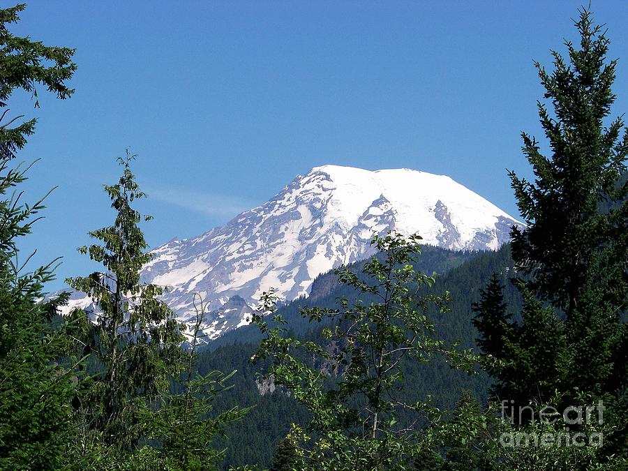 Snow Capped Mt Rainier - Packwood Photograph by Charles Robinson