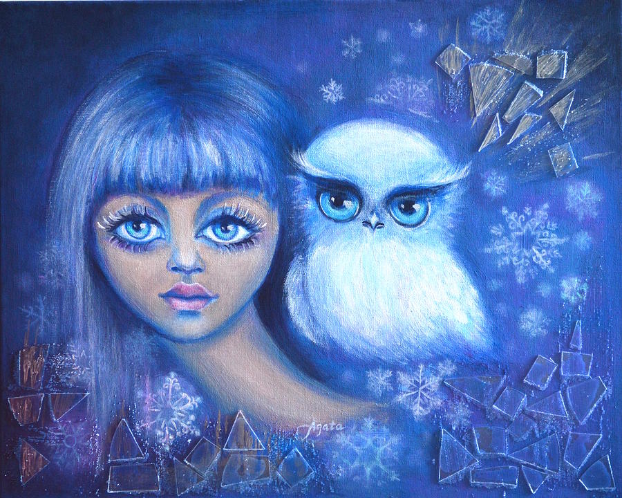 Snow Children Painting by Agata Lindquist