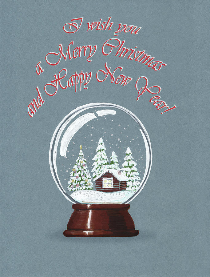 Snow Christmas Globe Painting by Masha Batkova