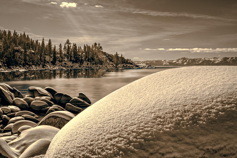 Snow Covered Boulders Photograph by Maria Coulson