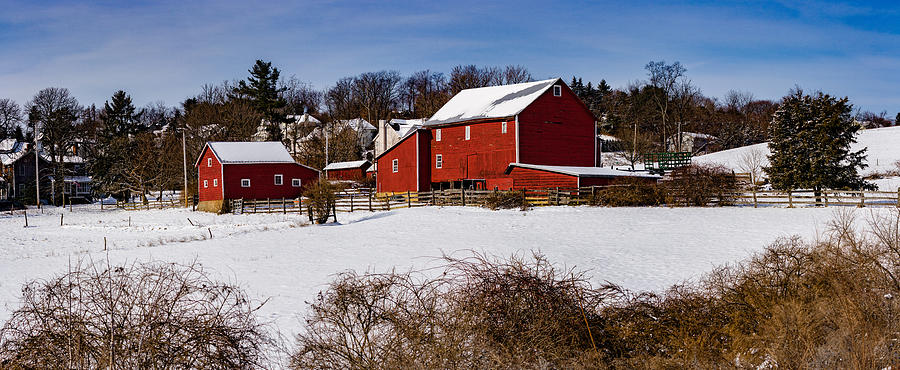 Snow Covered Farm House Photograph by Mark Rogers
