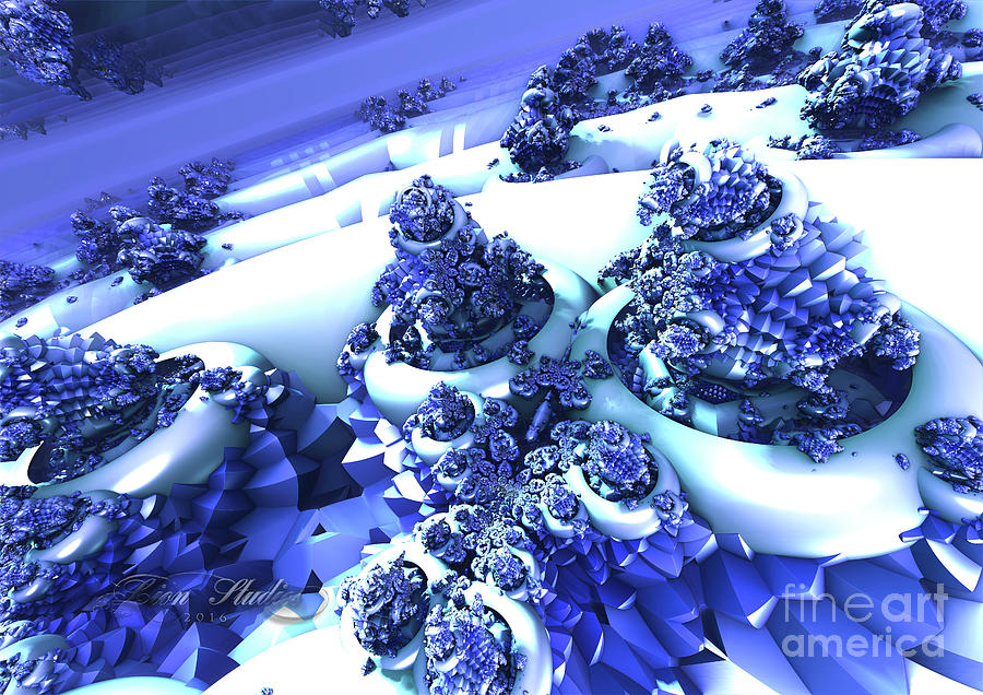Snow Covered Fractal Digital Art by Melissa Messick