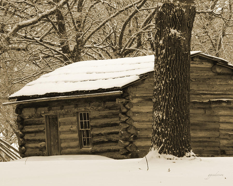 Snow Covered Gardner Cabin Photograph by Gary Gunderson