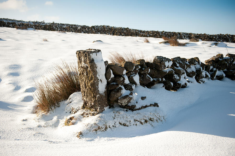 Snow Covered Gatepost Photograph by Helen Jackson