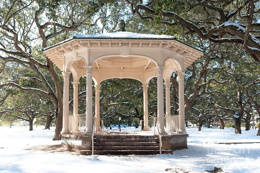 Snow Covered Gazebo Photograph by Dale Powell
