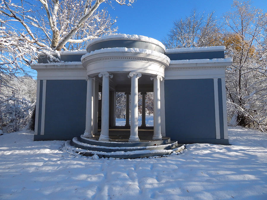 Snow Covered Pantheon Photograph by Phil Perkins