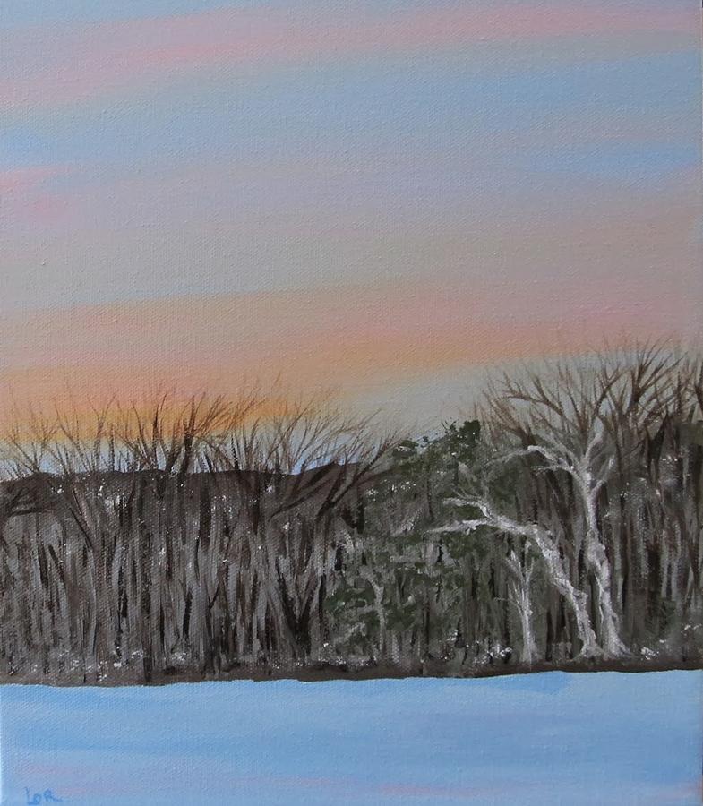 Snow Covered Pasture Painting by Lorraine Centrella