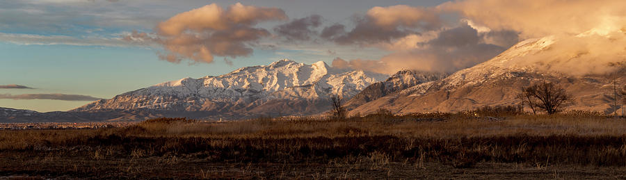 Sunset Photograph - Snow-Covered Peaks by K Bradley Washburn