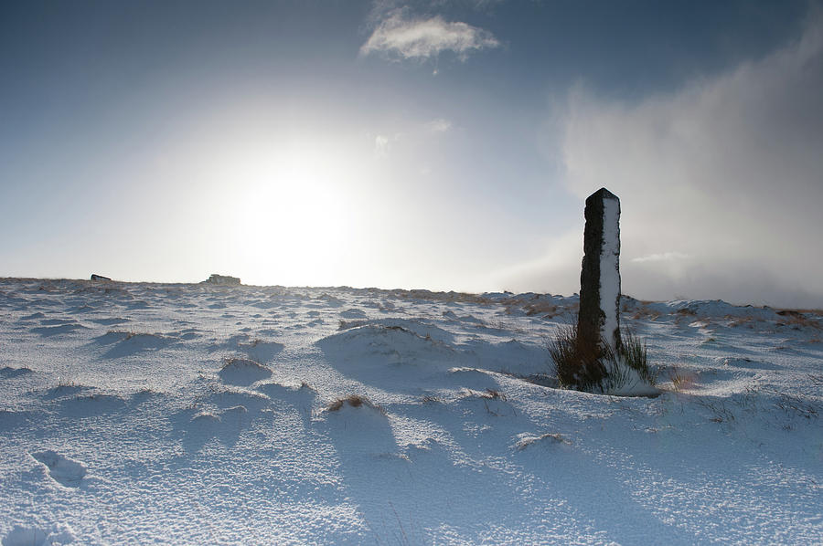Snow Covered Post Photograph by Helen Jackson