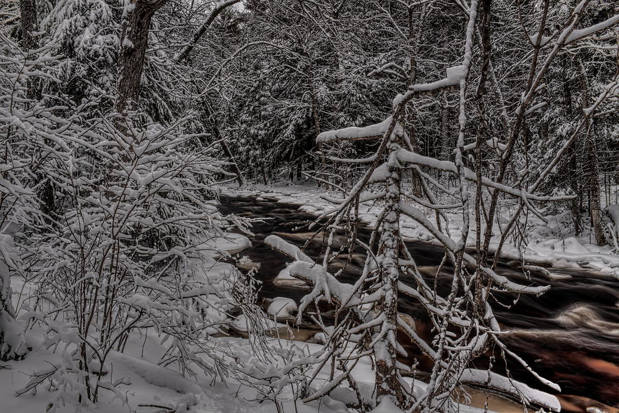 Snow Covered Prairie River Photograph by Dale Kauzlaric