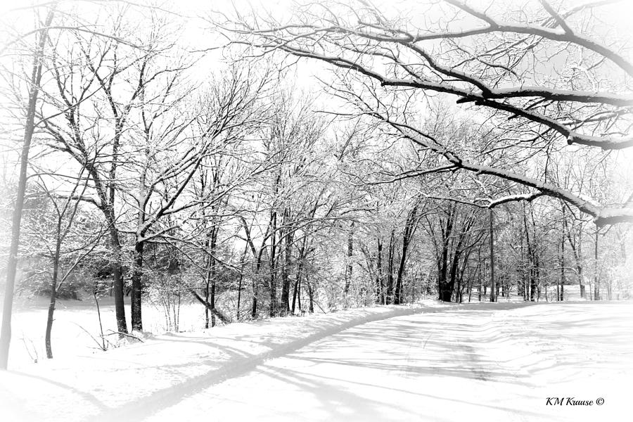 Snow Covered River Road Photograph by Kathy M Krause