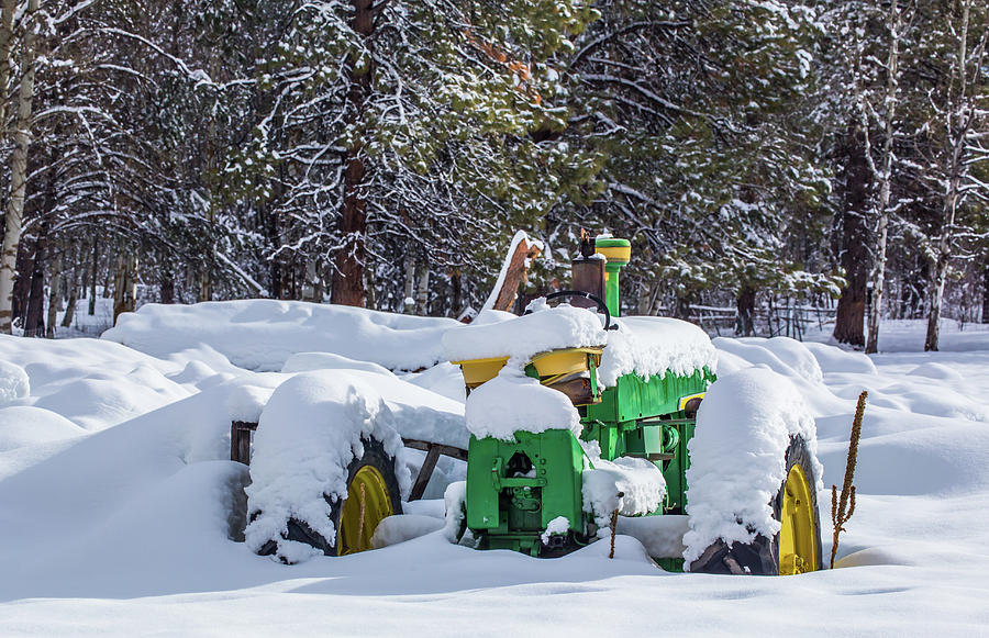 Snow Covered Tractor Photograph by Marc Crumpler