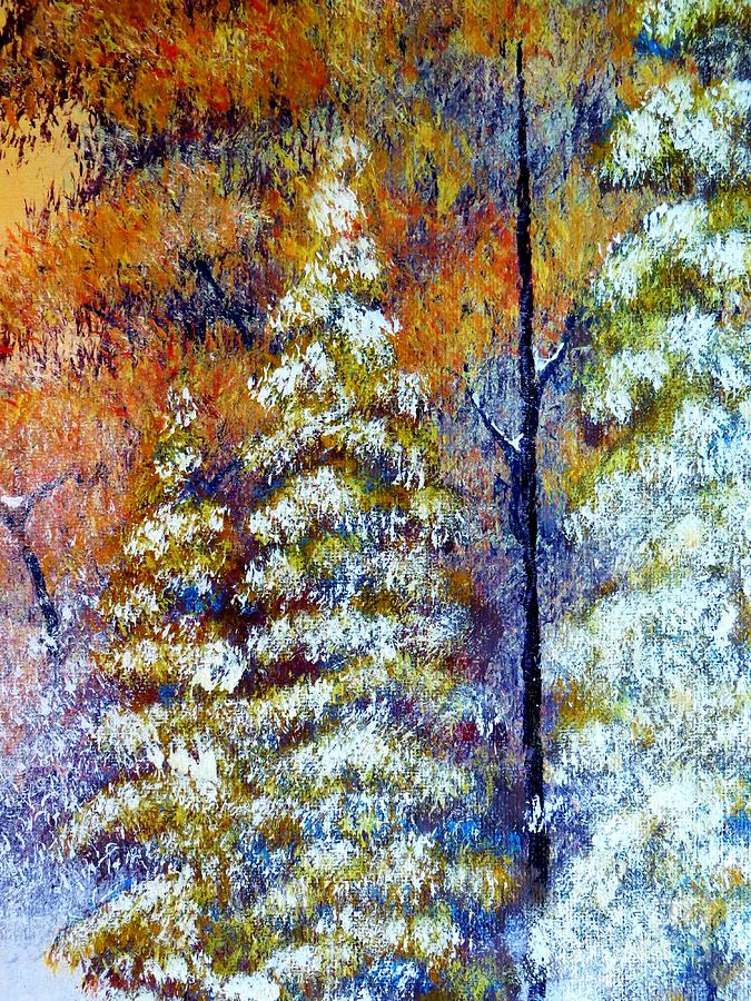 Snow Covered Trees Painting by Tim Townsend