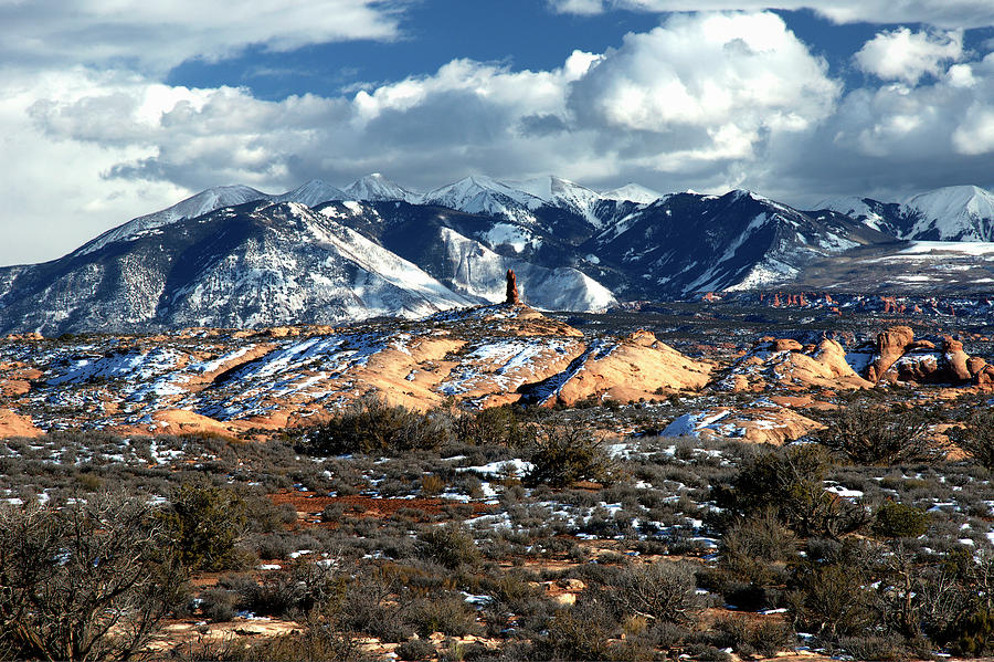 Snow Covered Utah Mountain Range Photograph