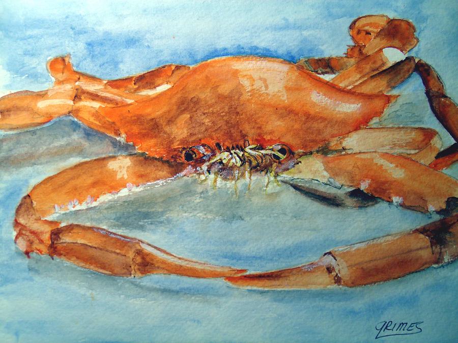 Fish Painting - Snow Crab is Ready by Carol Grimes