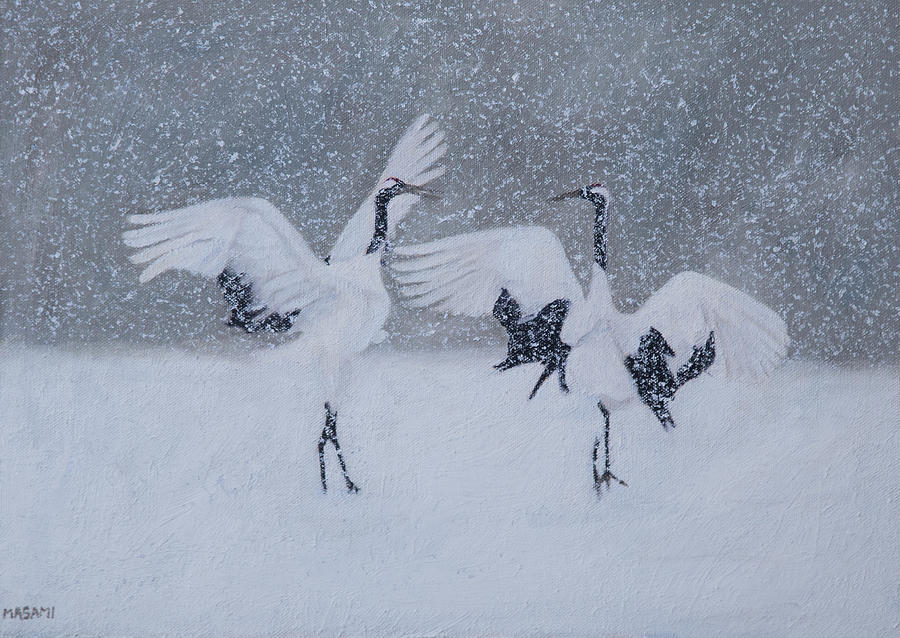 Snow Dancers Painting by Masami Iida