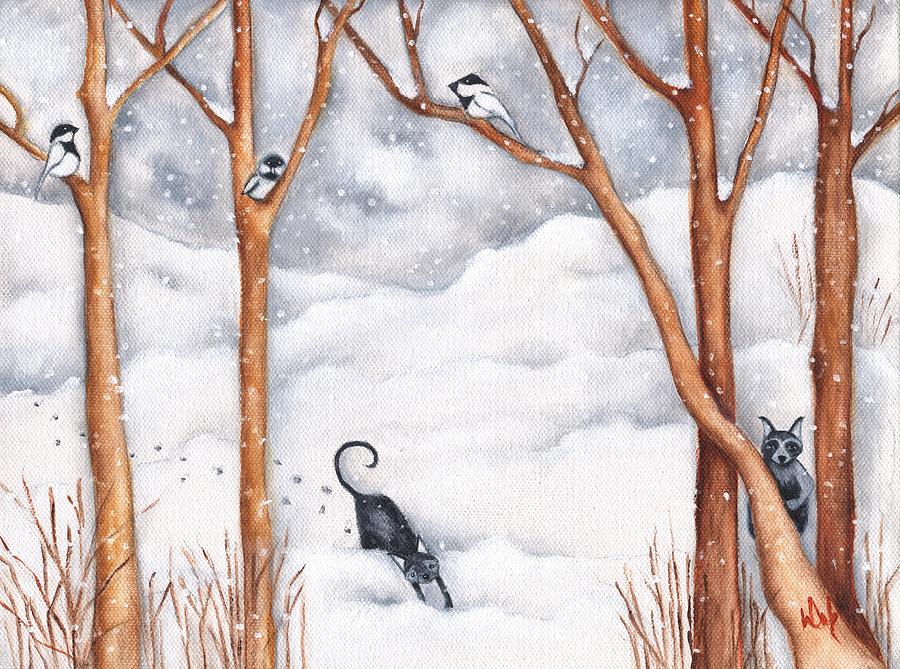 Snow Day Painting by Deb Harvey