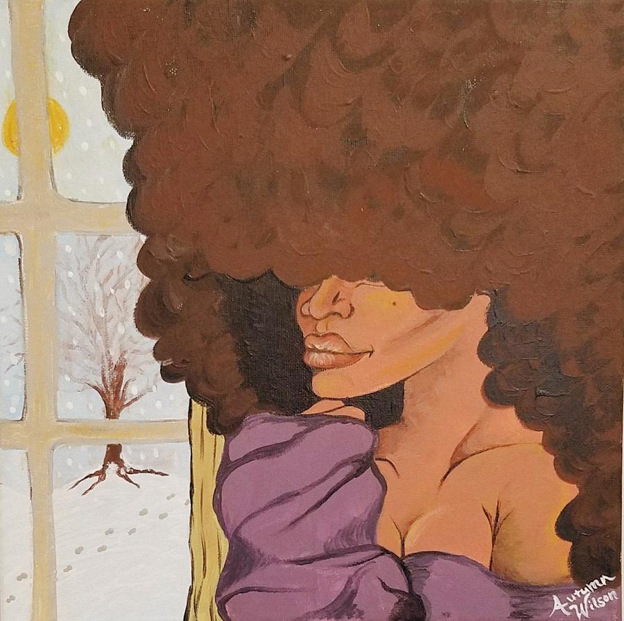 Winter Painting - Snow Day, Fro Day  by Autumn Leaves Art