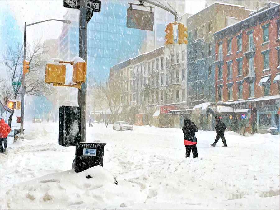 Snow Day - Winter in New York Photograph by Miriam Danar