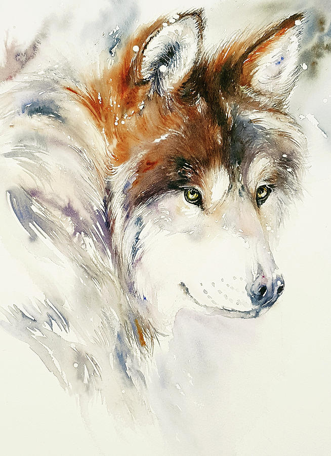 Snow Dog Painting by Arti Chauhan