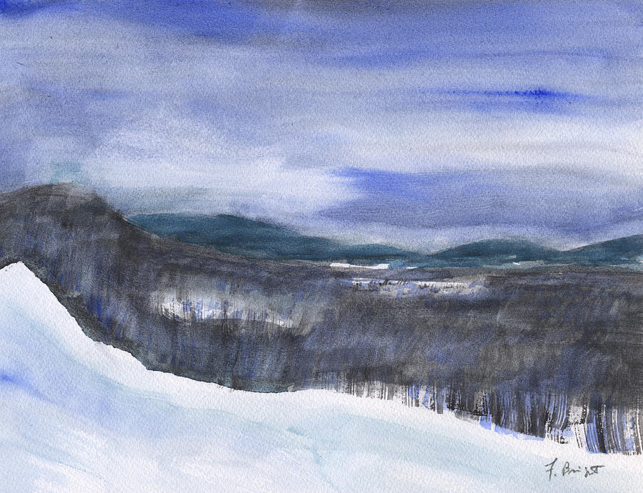 Snow Drift in the Hudson Valley Painting by Frank Bright