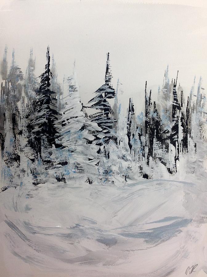 Snow Dump on the Pines Painting by Desmond Raymond