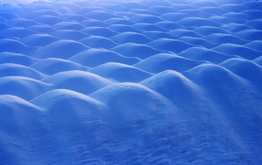 Snow Dunes In Blue Photograph by Mark Fuller