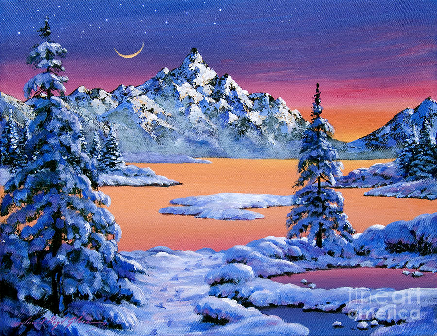 Snow Fantasy Painting by David Lloyd Glover