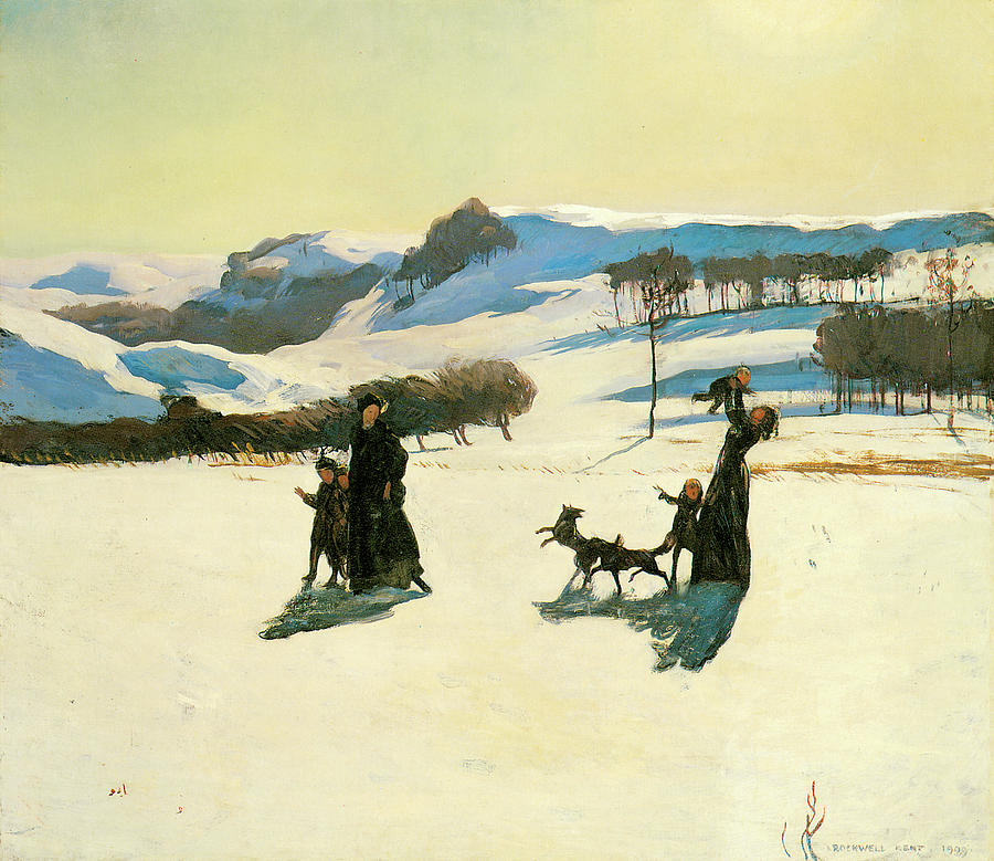 Snow Fields Winter in the Berkshires Photograph by Rockwell Kent - Fine ...