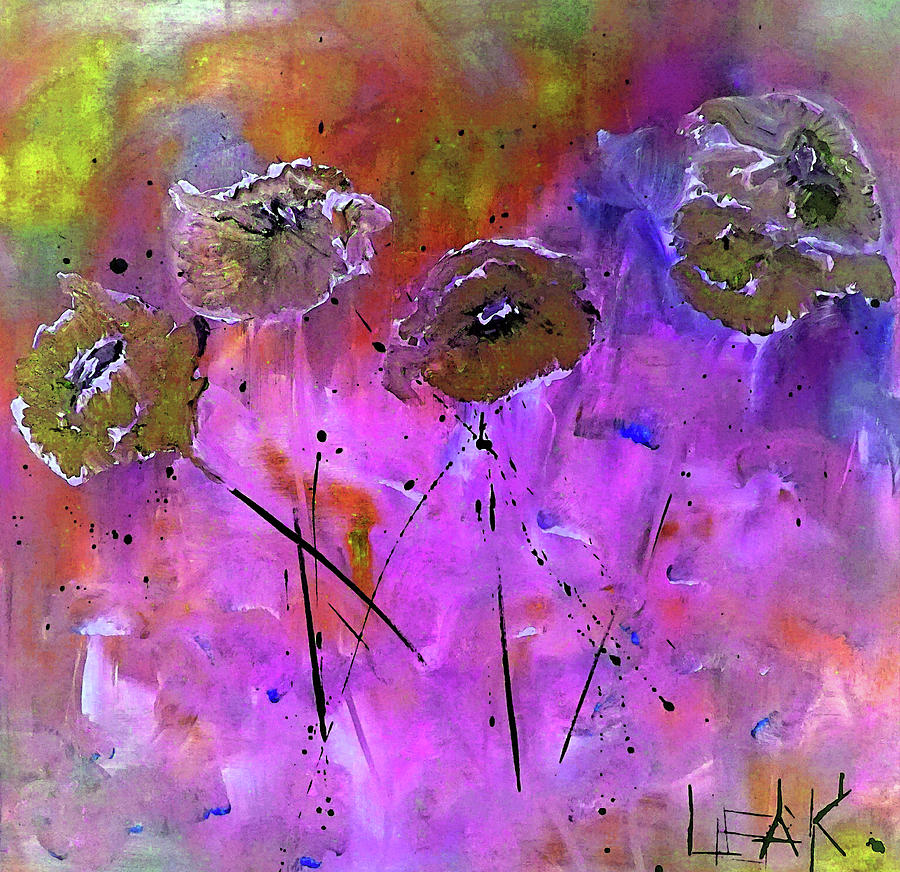 Snow Flowers Painting by Lisa Kaiser