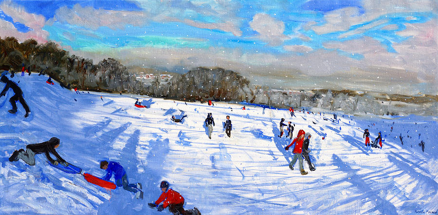 Snow flurries Painting by Andrew Macara | Fine Art America