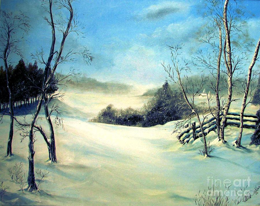 Snow Flurries Painting by AMD Dickinson