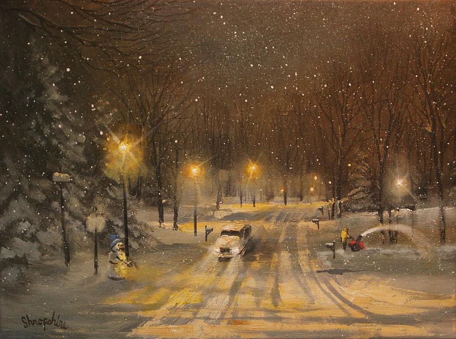 Snow for Christmas Painting by Tom Shropshire