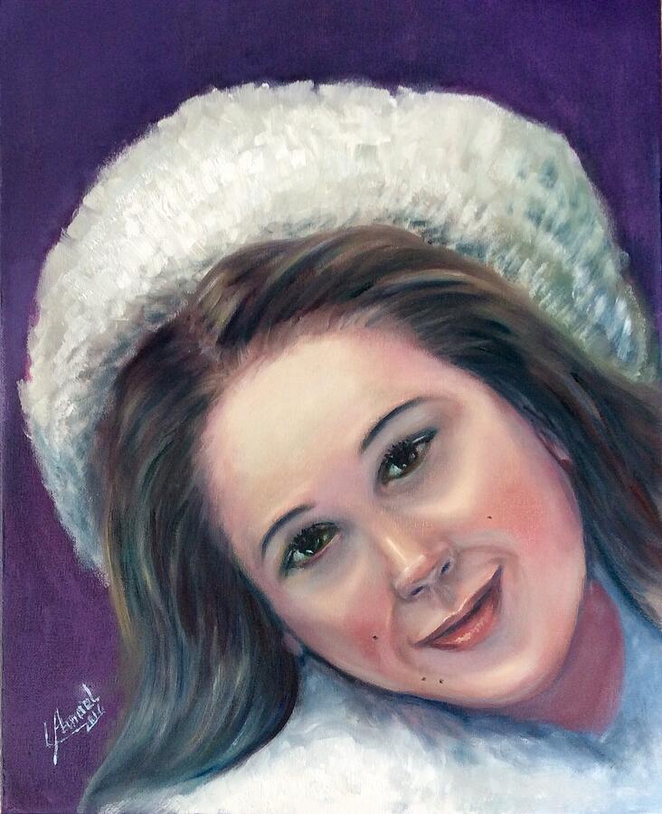 Snow girl  Painting by Laila Awad Jamaleldin