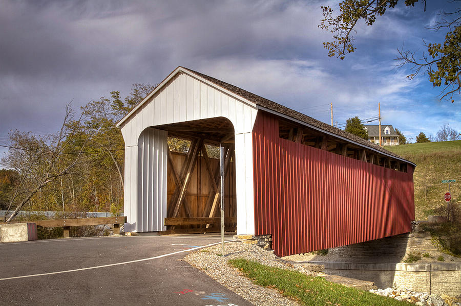 Snow Hill covered bridge Photograph by Jack R Perry