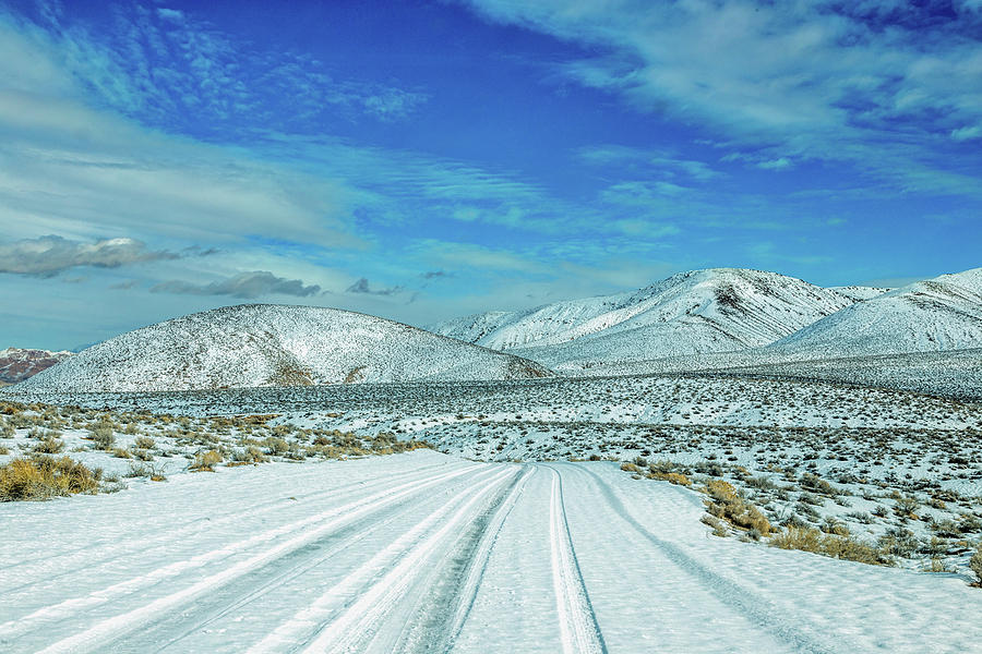 Snow in Death Valley Photograph by Peter Tellone