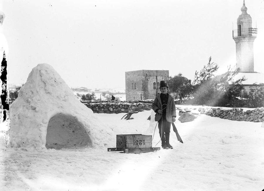 Snow In Jerusalem, 1921 , By American Colony 14 Painting