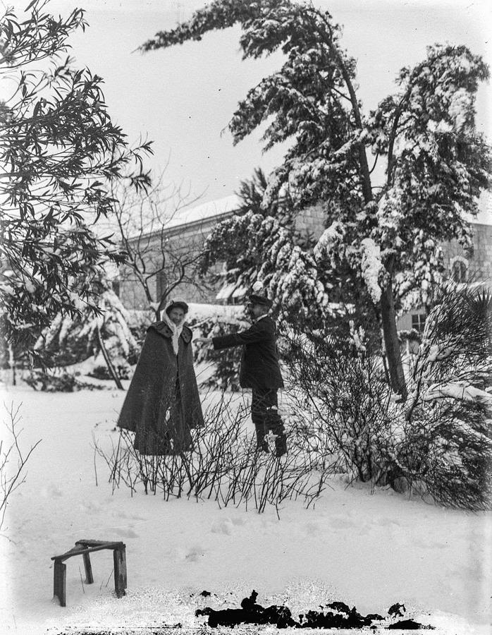 Snow In Jerusalem, 1921 , By American Colony 22 Painting