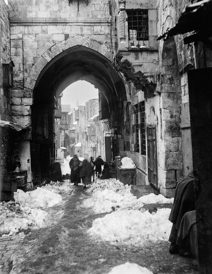 Snow In Jerusalem, 1921 , By American Colony 23 Painting
