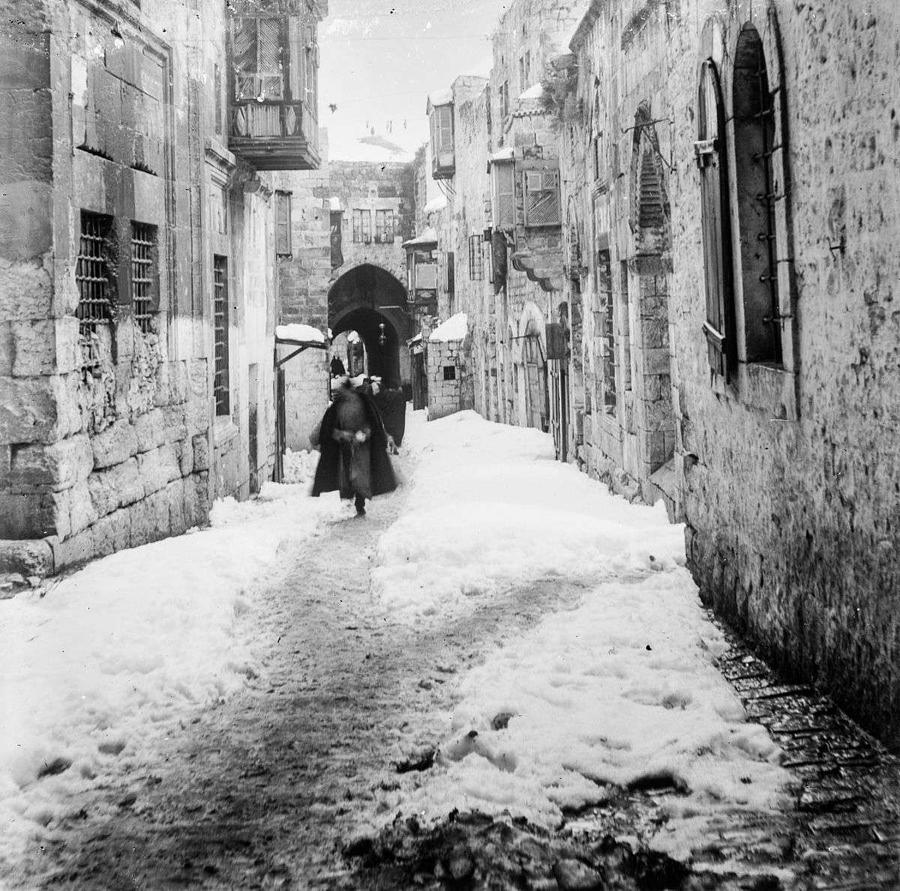 Snow In Jerusalem, 1921 , By American Colony 7 Painting