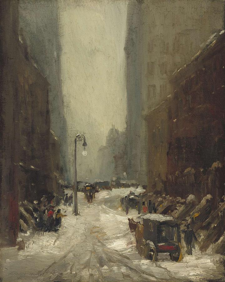 Snow In New York By Robert Henri Painting