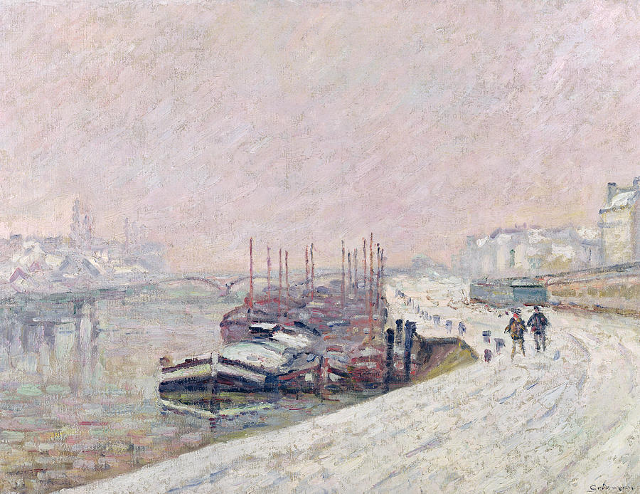 Winter Painting - Snow in Rouen by Armand Guillaumin